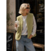 Alwero - Weste "ALF ZIP" Adult, PISTACHIO, Merinowolle