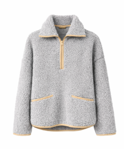 Alwero - Sweater BELIN, Oversize, SILVER, Biowolle