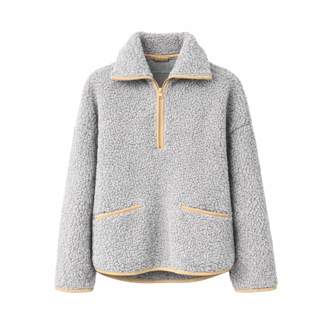 Alwero - Sweater BELIN, Oversize, SILVER, Biowolle