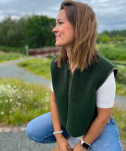 Alwero - Weste "CAMINO" Adult, DARK GREEN, Biowolle Ultra Light