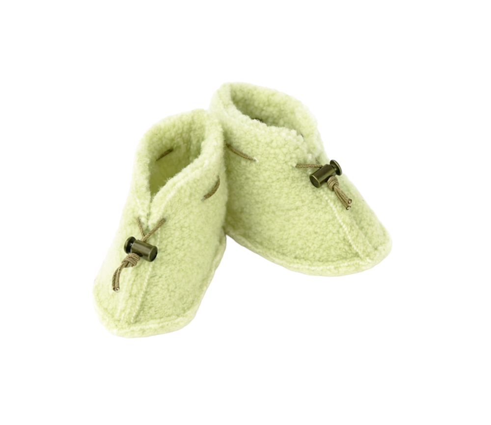 Alwero - Schühchen Baby, Emo Wool, Pistachio, Biowolle