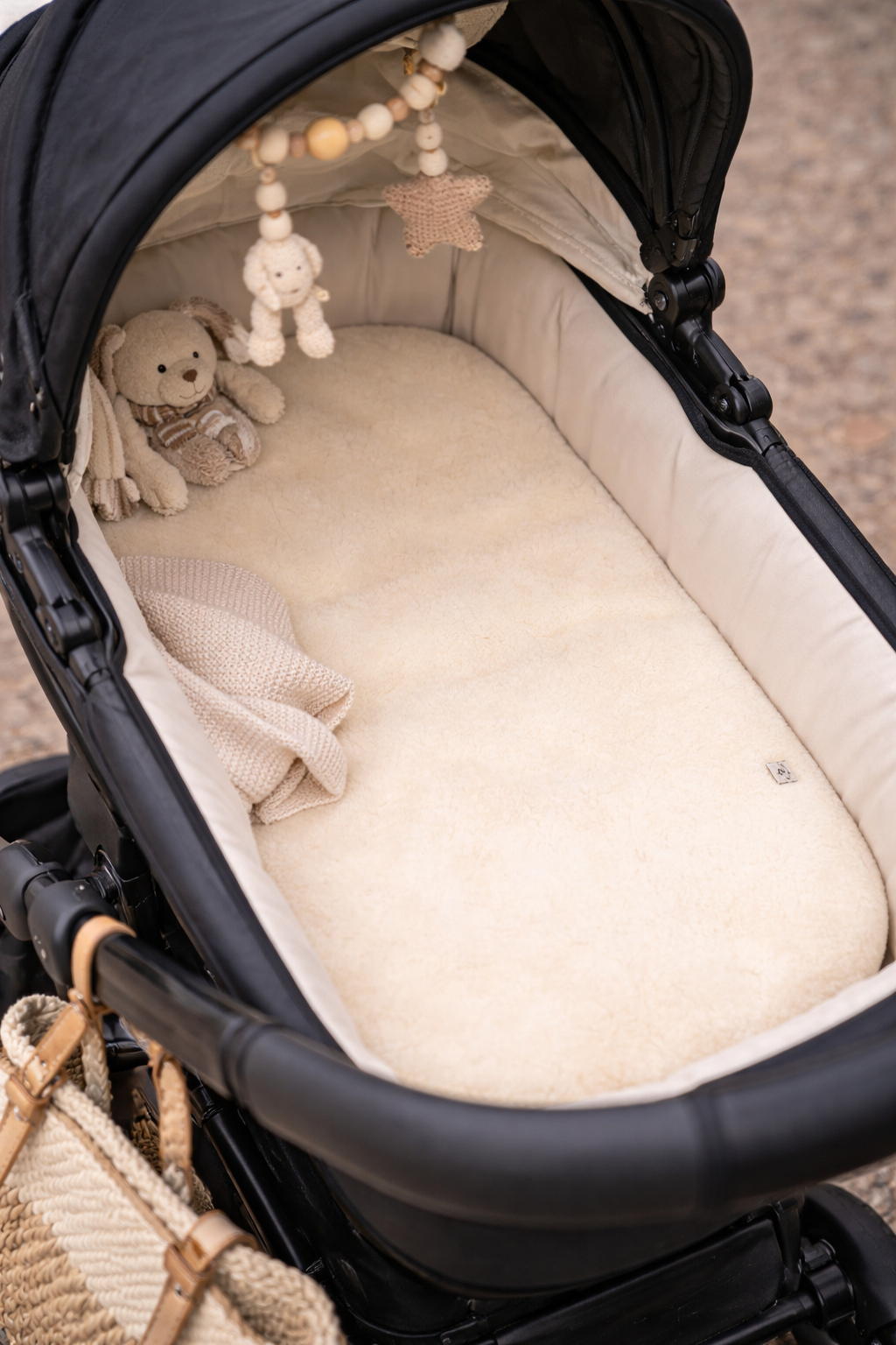 Alwero - Baby Unterlage CONI Biowolle, Sand Brown, Ultra Light – Bild 3