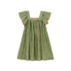 Arsene et les Pipelettes - Kleid RAYURES FLUO, khaki, GOTS Baumwolle