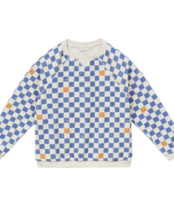 Arsene et les Pipelettes - Terry Sweatshirt EPONGE DAMIER, checkered, Biobaumwolle – Bild 2