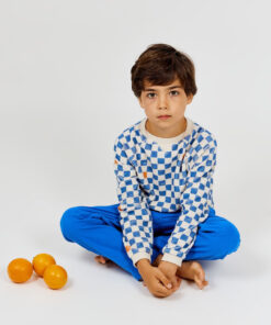 Arsene et les Pipelettes - Terry Sweatshirt  EPONGE DAMIER, checkered, Biobaumwolle