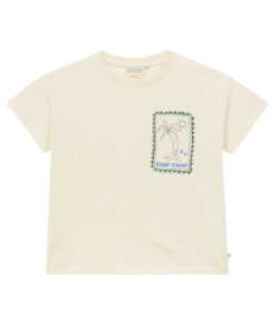 Arsene et les Pipelettes - T-Shirt SURF CAMP, ecru, Biobaumwolle