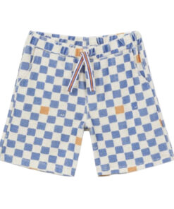 Arsène et les Pipelettes - Bermuda, Eponge Damier, checkered, Bioaumwolle
