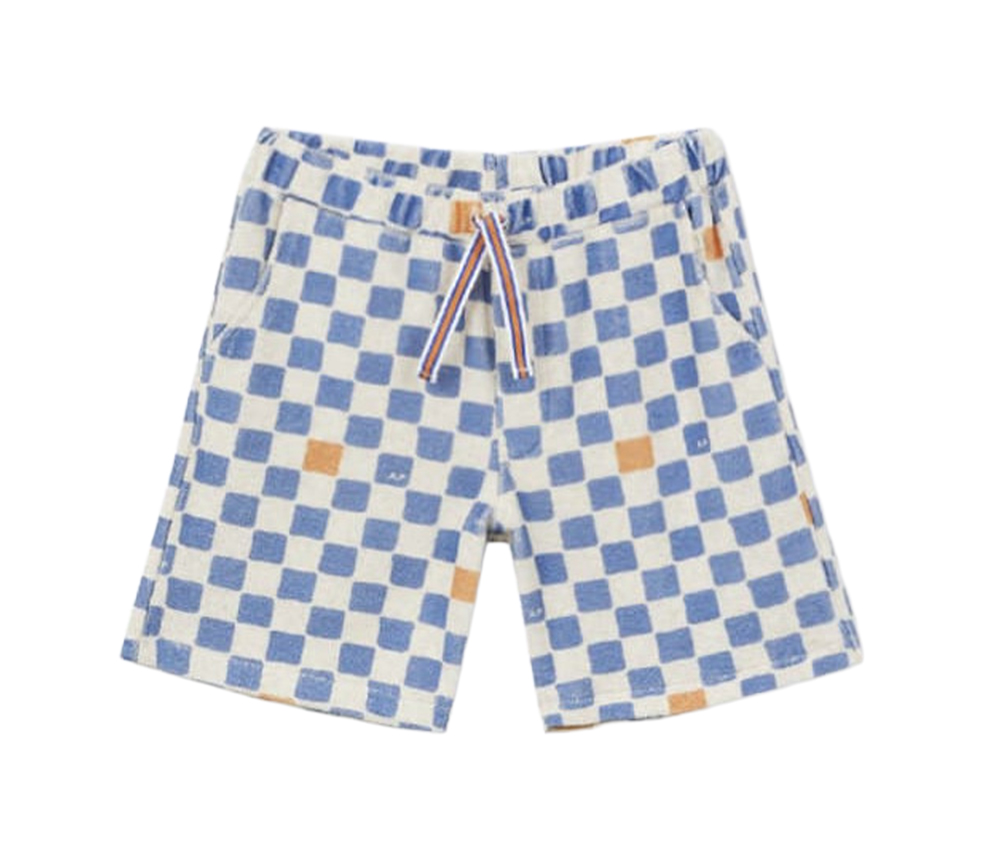 Arsène et les Pipelettes – Bermuda, Eponge Damier, checkered, Bioaumwolle