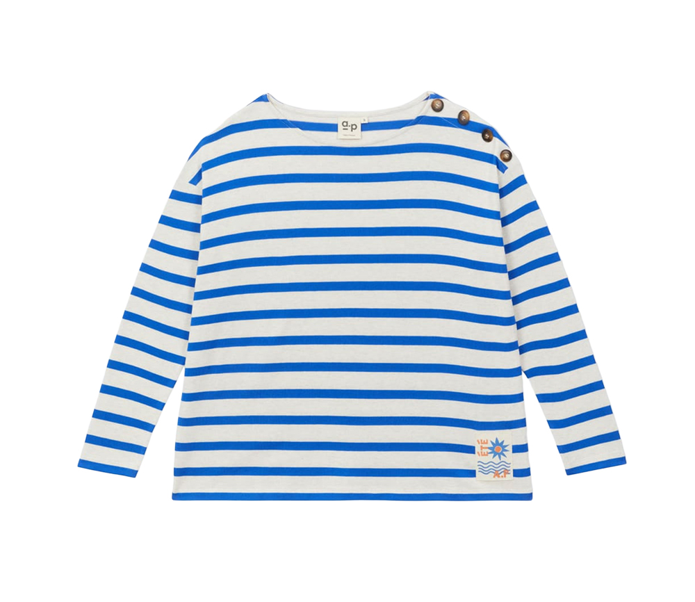 Arsene et les Pipelettes - Longsleeve Women MARINIERE, gestreift, Biobaumwolle