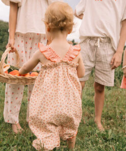Buho Barcelona - Jumpsuit Picnic Baby, Coral, Biobaumwolle – Bild 4