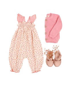 Buho Barcelona - Jumpsuit Picnic Baby, Coral, Biobaumwolle – Bild 5