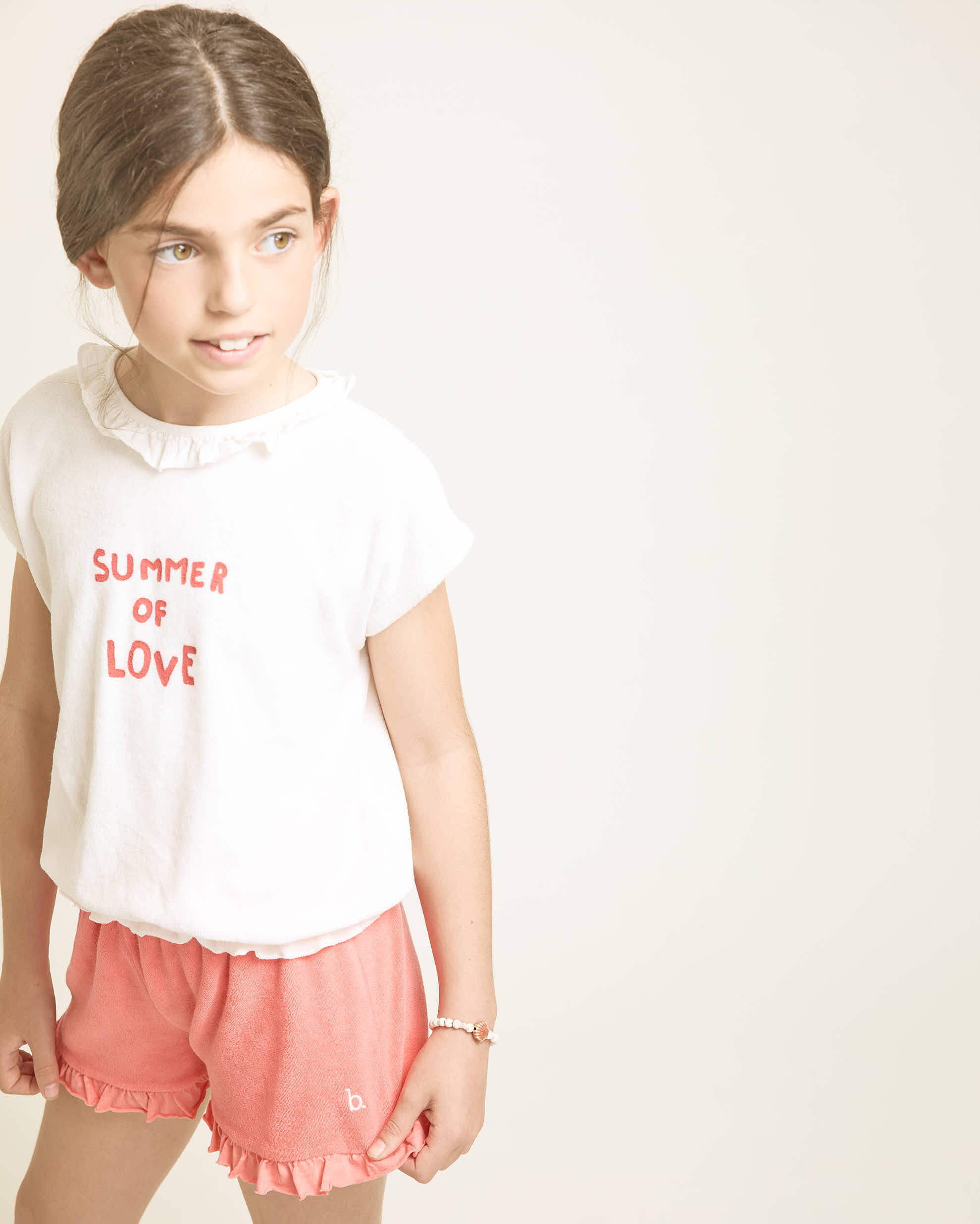Buho Barcelona - T-Shirt Frottee Girly, ecru, Biobaumwolle – Bild 4