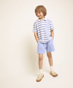 Buho Barcelona - Bermudashorts Frottee, blau, Biobaumwolle – Bild 3