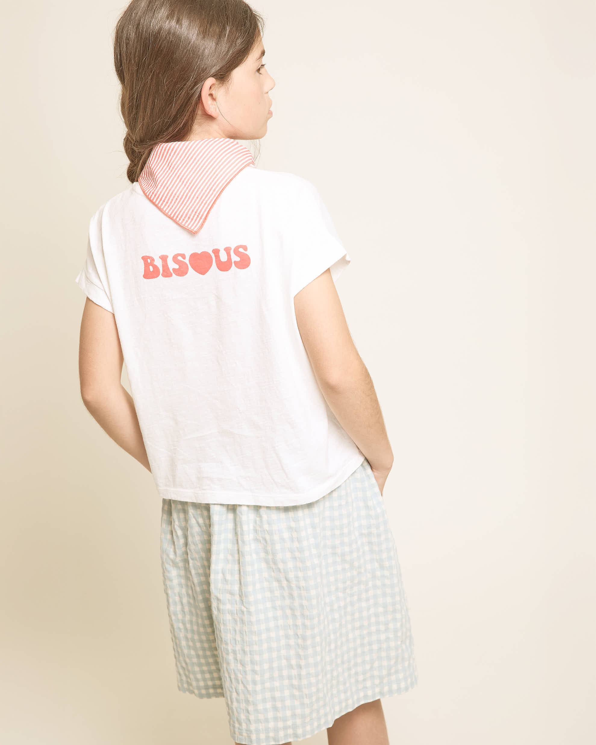 Buho Barcelona - T-Shirt Bisous, weiß, Biobaumwolle – Bild 3