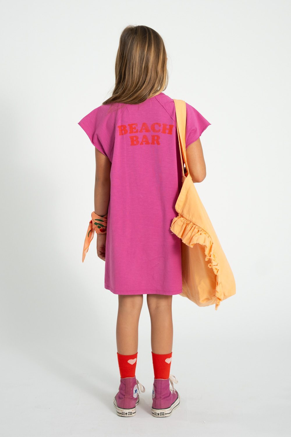 PiuPiuChick - Kleid T-Shirt "EIS", fuchsia, Baumwolle – Bild 5