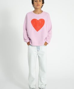 PiuPiuChick - Sweatshirt "HEART", Lilac, Biobaumwolle – Bild 5