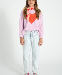 PiuPiuChick - Sweatshirt "HEART", Lilac, Biobaumwolle – Bild 2