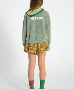 PiuPiuChick - Sweatshirt Frottee "BEST FRIEND", washed green, Biobaumwolle – Bild 4