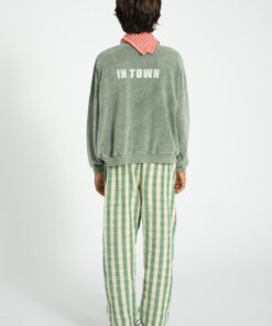 PiuPiuChick - Sweatshirt Frottee "BEST FRIEND", washed green, Biobaumwolle – Bild 3