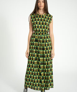 Sisters Department- Kleid lang Blumen, black, Viskose – Bild 4
