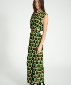 Sisters Department- Kleid lang Blumen, black, Viskose – Bild 5