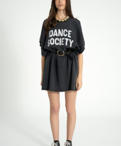 Sisters Department - T-shirt Kleid Dance Society, black, Biobaumwolle – Bild 5