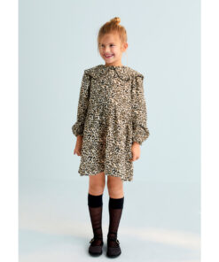 The New Society - Kleid "Nelia", Leo Print, Baumwolle