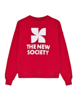 The New Society - TNS Logo Woman Sweatshirt Tulip Red