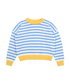 The New Society - Marigold Jumper Vista Blue Stripes