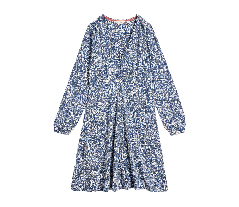 White Stuff - Kleid MEG Jersey, blue, Biobaumwolle