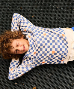 Arsene et les Pipelettes - Terry Sweatshirt EPONGE DAMIER, checkered, Biobaumwolle – Bild 4