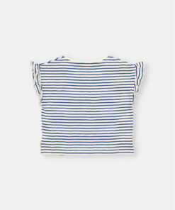Buho Barcelona - T-Shirt Girly gestreift, blau, Biobaumwolle – Bild 2