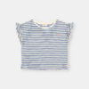 Buho Barcelona - T-Shirt Girly gestreift, blau, Biobaumwolle