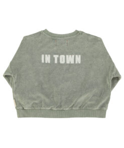 PiuPiuChick - Sweatshirt Frottee "BEST FRIEND", washed green, Biobaumwolle – Bild 5