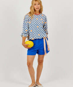 Arsene et les Pipelettes - Terry Sweatshirt Women EPONGE DAMIER, checkered, Biobaumwolle – Bild 2