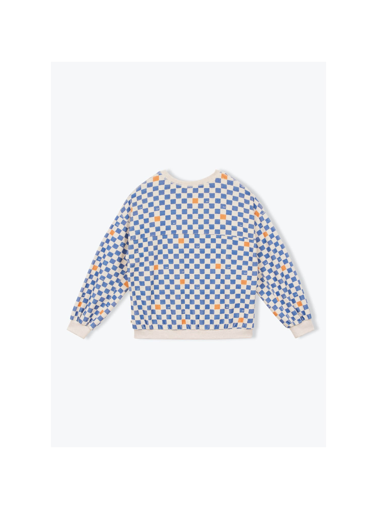 Arsene et les Pipelettes - Terry Sweatshirt Women EPONGE DAMIER, checkered, Biobaumwolle – Bild 3