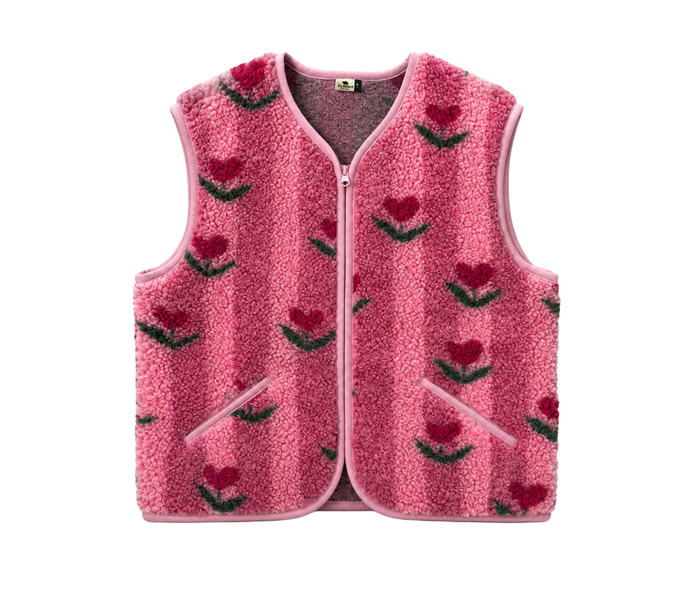 Alwero - Weste "POS" Adult, Biowolle, CHERRY, ultra light