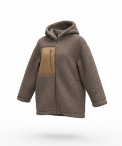 Alwero - Jacke "PATA" Adult mit Kapuze, MOUSE, Biowolle Ultra Light