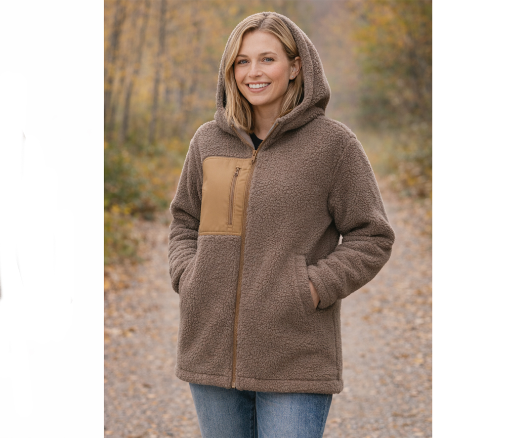 Alwero - Jacke "PATA" Adult mit Kapuze, MOUSE, Biowolle Ultra Light – Bild 2