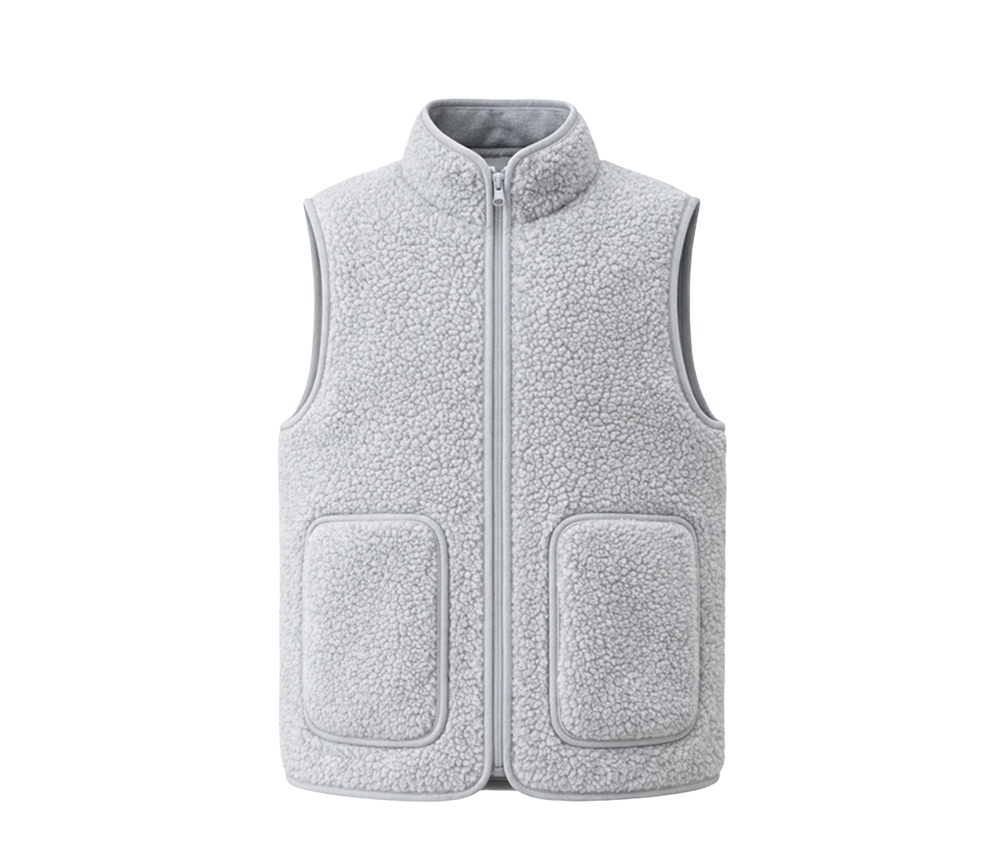 Alwero - Bodywarmer RUDI Adult, SILVER, Biowolle ultra light