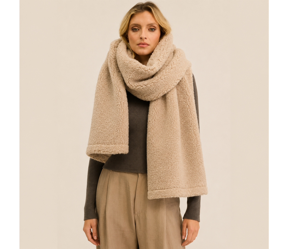 Alwero – Schal „FAB“, Sand Brown, Ultra Light, 230x42cm