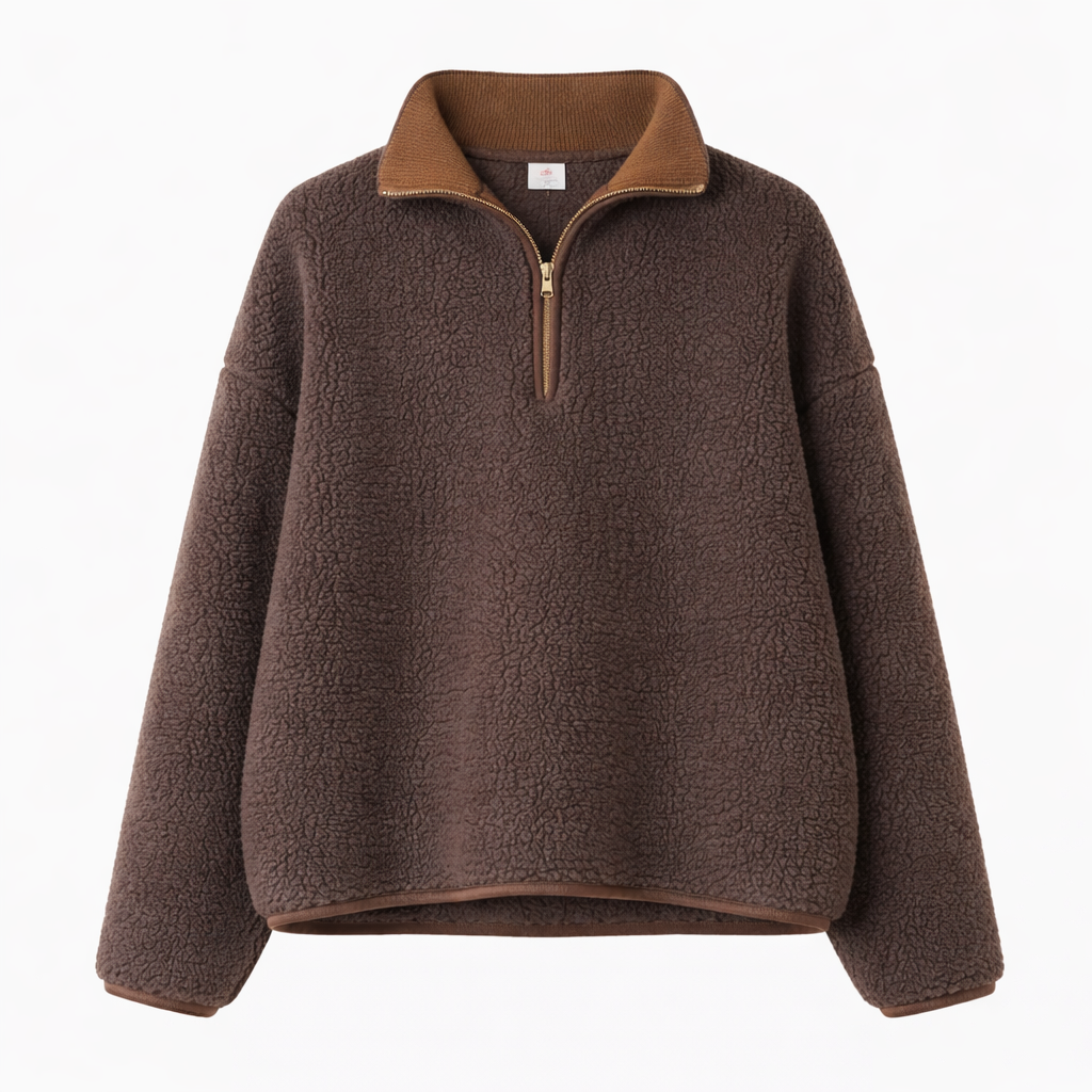 Alwero - Sweater BEL, Oversize CHOCO MARTINI, Biowolle, ULTRA LIGHT