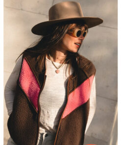 Alwero - Bodywarmer "TIDE" , Merinowolle, Choco Martini/Bubble Gum, ultra light mit Seitentaschen - LIMITED EDITION – Bild 4