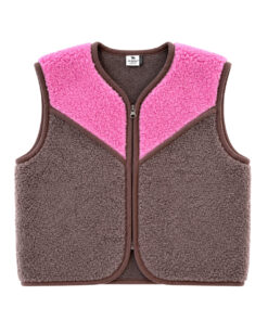 Alwero - Bodywarmer "TIDE" JUNIOR, Merinowolle, Choco Martini/Bubble Gum, ultra light