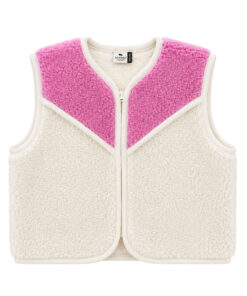 Alwero - Bodywarmer "TIDE" JUNIOR, Merinowolle, OFF WHITE/BUBBLE GUM, ultra light - LIMITED EDITION