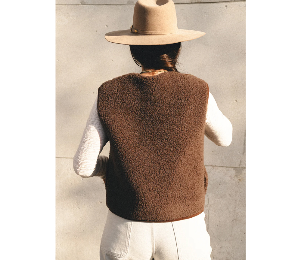 Alwero - Bodywarmer "TIDE" , Merinowolle, CHOCO MARTINI, ultra light mit Seitentaschen - LIMITED EDITION – Bild 4