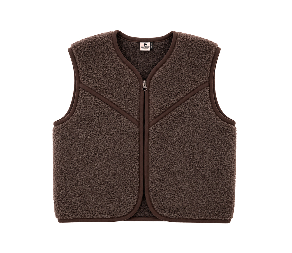 Alwero - Bodywarmer "TIDE" JUNIOR, Merinowolle, Choco Martini, ultra light - LIMITED EDITION