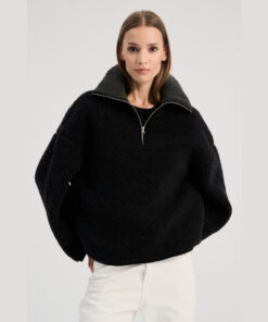 Alwero - Sweater BEL, Oversize ANTHRACITE, Biowolle, ULTRA LIGHT – Bild 3