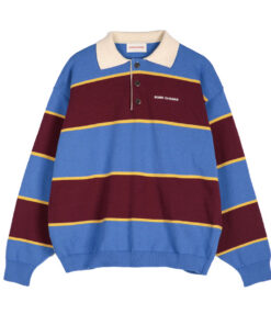 BOBO CHOSES - Pullover mit Polokragen, gestreift, Biobaumwolle