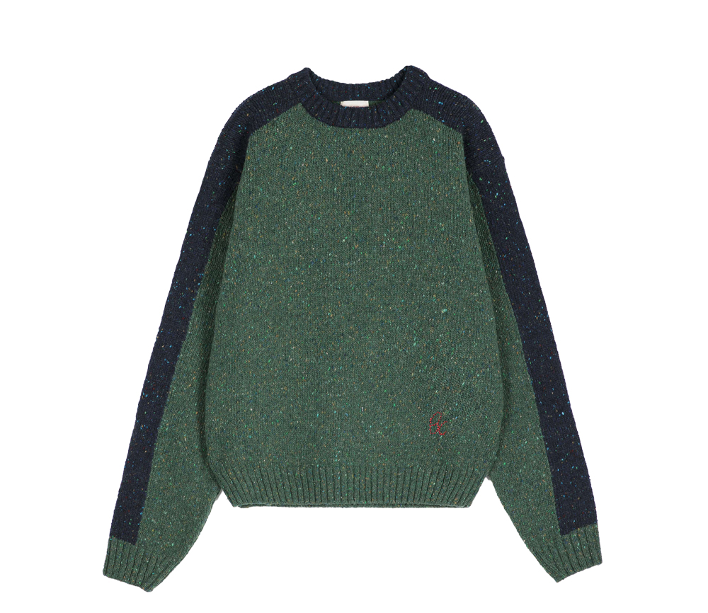 BOBO CHOSES - Srickpullover "Color Block", grün, Wollmix